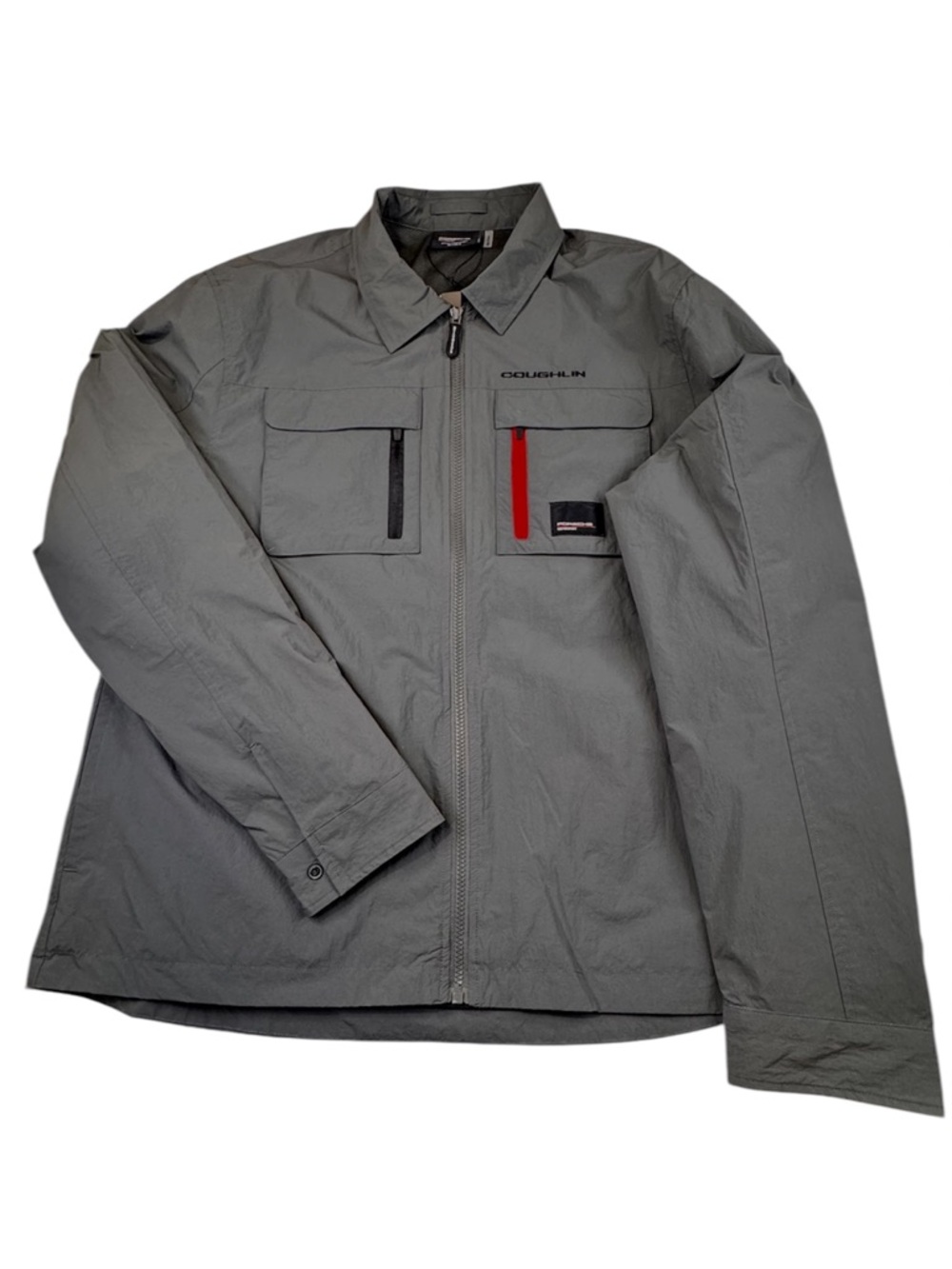 !!!!!! SOLD !!!!! V Men Large Gray Penske Official Utility Overshirt